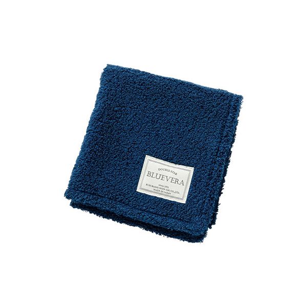 楠橋紋織 BLUEVERA ゲストタオル（ウォッシュタオル） ネイビー （33×35cm・綿100%） 1-04116-51-KON