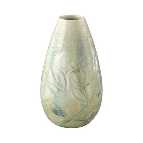 京焼 ・ 清水焼 灰釉草花紋 花入 22523005 花 花瓶