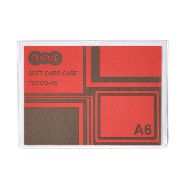 TANOSEE ソフトカードケース A6透明 再生オレフィン製 1セット （100枚） 日用品雑貨・文房具・手芸 文..