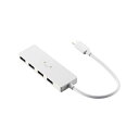 エレコム USB Type-C 4ポートUSB5Gbpsハブ 15cm しろちゃん(ホワイト×ブラック) U3HC-H040WF(2)