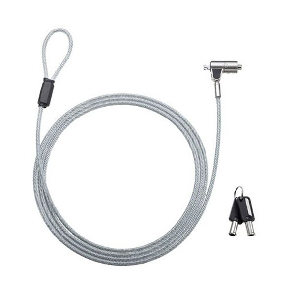 サンワサプライ nanoスロット対応セキュリティワイヤー・シリンダ錠（鍵No.1） SLE-38S-1 1個