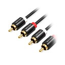 【5本セット】 VENTION 2RCA Male to Male オーディオケーブル メタルタイプ 2m ブラック VA-6364X5(2)