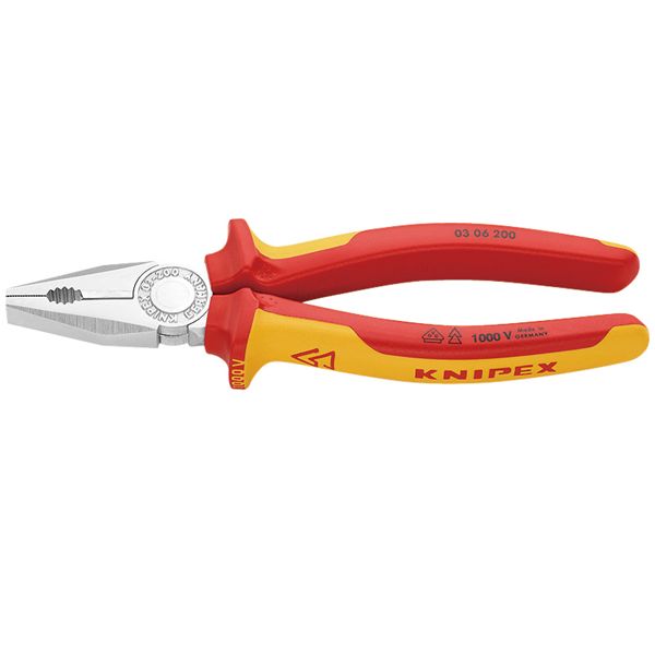 KNIPEX クニペックス 1000V絶縁ペンチ 全長200mm 0306-200