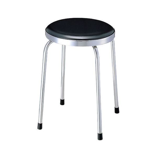 ジョインテックス 丸イスR-680C ダークグレー ビニルシート張 インテリア 家具 オフィス家具 事務用チ..