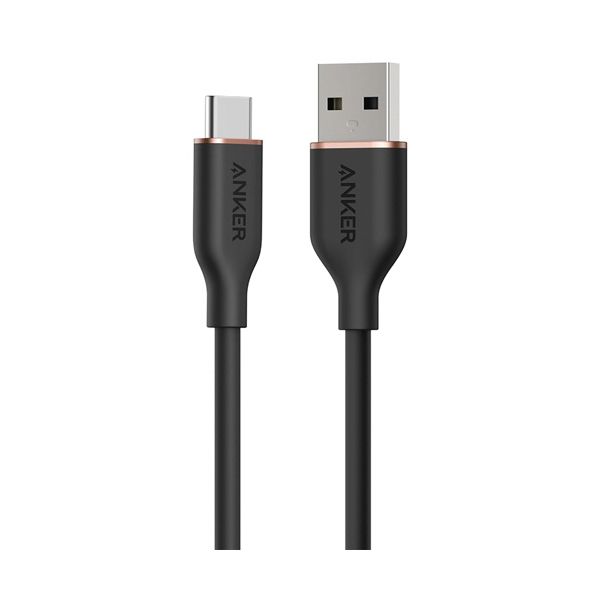 【まとめ買い セット販売】 アンカージャパン ANKER USB-C&USB-A ケーブル(Flow) 0.9m ミッドナイトブラック A85G1011 1本 【×2セット】