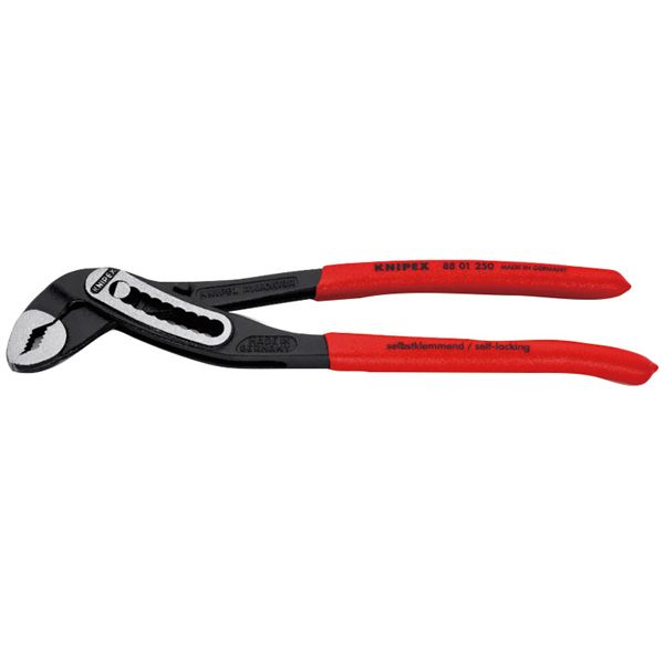 KNIPEX クニペックス アリゲーター ウォーターポンププライヤー 滑り止めプラスチックコーティング 全長250mm 8801-250 工事 DIY 工具 作...