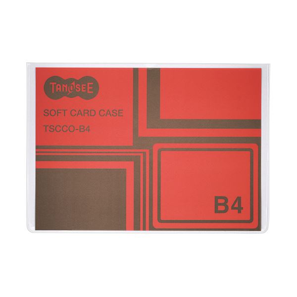TANOSEE 【お徳用セット】 TANOSEE ソフトカードケース B4 透明 再生オレフィン製 1枚 【×10セット】 ..