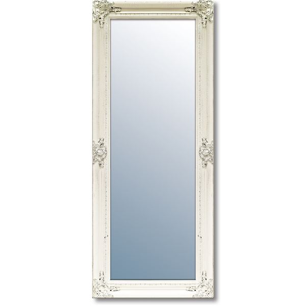 ユーパワー グレースアートミラー ゴーシャ L アンティークホワイト インテリア・収納 家具 インテリア..