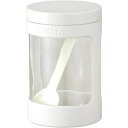 【2個セット お徳用セット】 フォルマ ガラスポット 計量スプーン付 ホワイト (調味料入れ) 【お徳用 まとめ買い お買い得 業務用 割引 セット販売】 キッチン用品・食器・調理器具 日用雑貨・キッチン用品 キッチン 台所用品