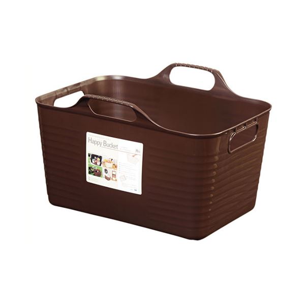 【5セット お徳用セット】 ヒマラヤ化学 ハッピーバケット 角 Sサイズ チョコブラウン MMT50787X5 【お徳用 まとめ買い お買い得 業務用 割引 セット販売】 （ 掃除用品 文房具・事務用品 生活雑貨 オフィス用品 日用品雑貨 日用消耗品 文房具 お掃除 ）