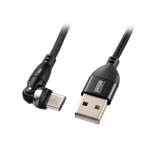 サンワサプライ USB2.0 Type-C-Aコネクタ540°回転ケーブル 2m KU-CAKA20BK サンワサプライ USB2.0 Type-C-Aコネクタ540°回転ケーブル 2m KU-CAKA20BK