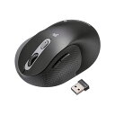 サンワサプライ 静音ワイヤレスエルゴノミクスコンボマウス 2.4GHzワイヤレス+Bluetooth・高さ58mm ブラック MA-EWBBS528LBK