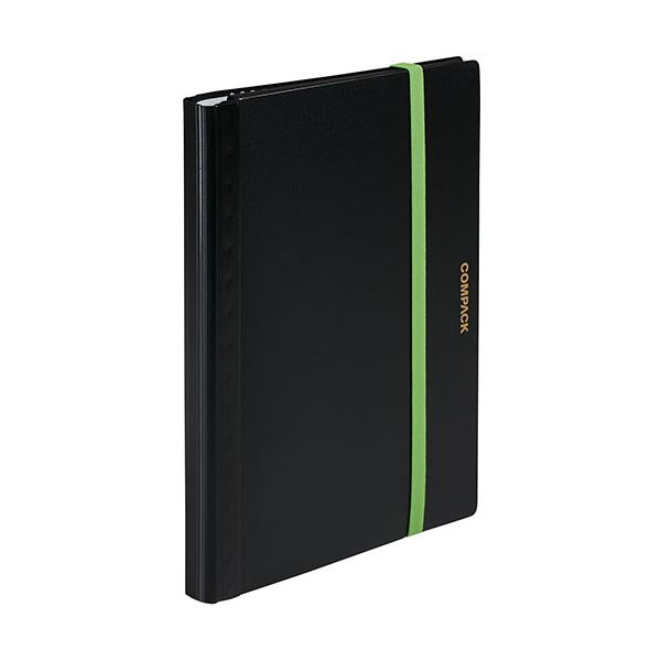 【キングジム 事務用品 KING JIM 】 二つ折りクリアーファイル コンパック A4 10P 黒 KJ-5894H-BK 【×3..