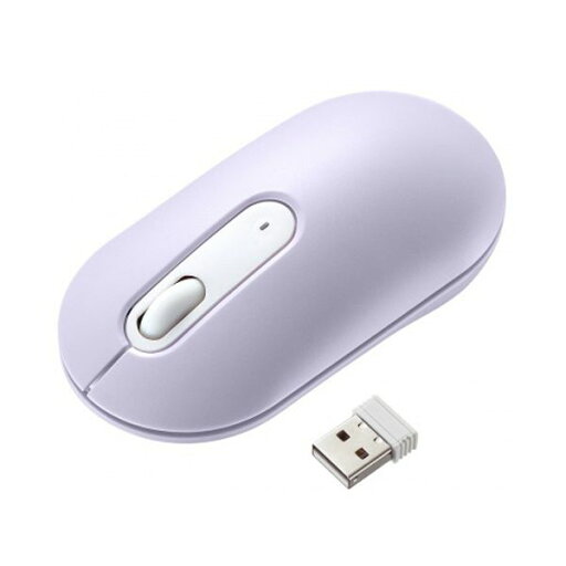 サンワサプライ 静音ワイヤレスマウス(薄型) パープル MA-WBS327PP 1個 サンワサプライ 静音ワイヤレスマウス(薄型) パープル MA-WBS327PP 1個