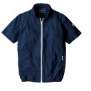 村上被服 HOOH 半袖ニットブルゾン V771 ネイビー サイズ:8L 服単品 〔バッテリー・ファン・ケーブル別売〕(4)