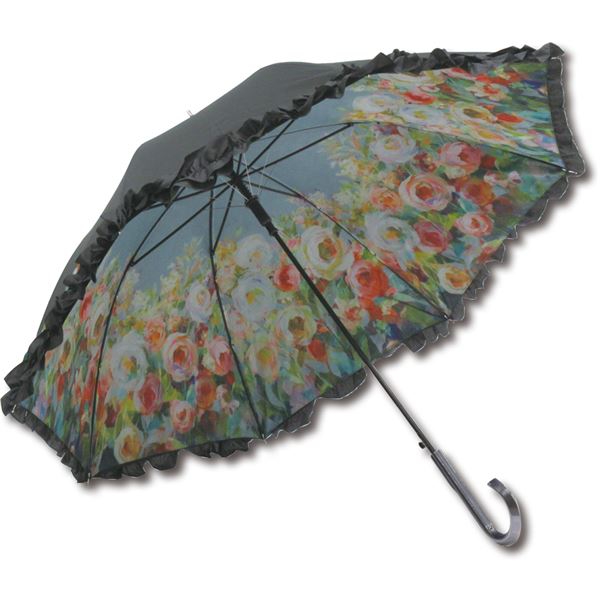 ユーパワー アーチストブルーム フリルジャンプ傘 / 晴雨兼用 ダンフイ・ナイ「ジョイオブガーデン」 ( 掃除用品 文房具・事務用品 生活雑貨 オフィス用品 日用品雑貨 日用消耗品 文房具 お掃除 )
