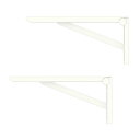サヌキ Coconi オレルノ 折りたたみ棚受 300mm ホワイト (2個入) 【木板別売り】