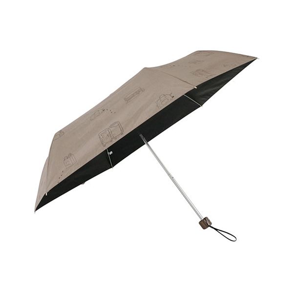三国 MKN 遮光&遮熱 黒コーティング傘 50cm楽ミニ おでかけと猫 mini ブラウン S2517614(4)