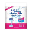 大王製紙 エリエール シャワートイレのためにつくった吸水力が2倍のトイレットペーパー フラワープリント香水付 ダブル 芯あり 25m1セット(72ロール:18ロ...