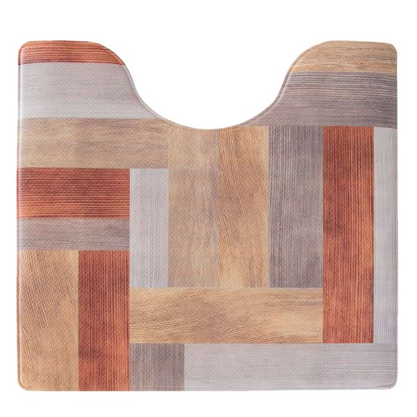 【3個セット】 トイレマット 【約55×60cm ウッド】 お手入れ簡単 撥水加工 拭いてお手入れする 〔お手洗い 御手洗 店舗 会社 オフィス〕 【 セット販売 まとめ買い 割引 】