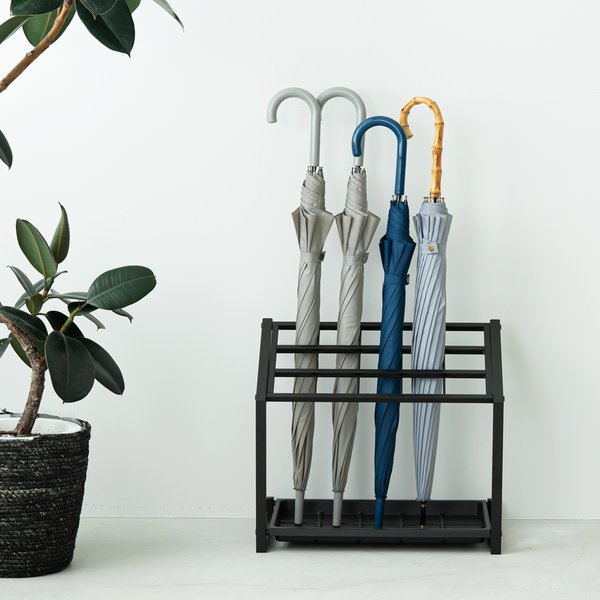 15マス傘立て（ブラック/黒） かさたて カサ立て 収納 オフィス アンブレラスタンド 店舗 業務用 大容..