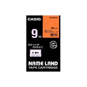 カシオ CASIO 蛍光テープ XR-9FOE 橙に黒文字 9mm 【×5セット】 【お徳用 まとめ買い お買い得 業務用 割引 セット販売】 日用品雑貨・文房具・手芸 文房具・事務用品 文具 オフィス用品 文房具 事務用品 ラベルシール・プリンタ