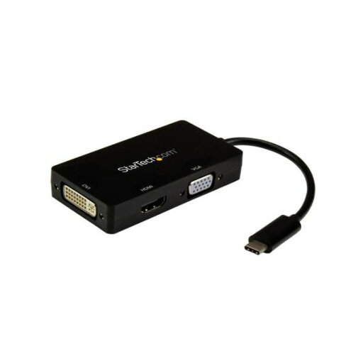 StarTech.com 3in1 USB Type-C接続マルチディスプレイアダプタ ブラック CDPVGDVHDBP1個 StarTech.com 3in1 USB Type-C接続マルチディスプレイアダプタ ブラック CDPVGDVHDBP1個