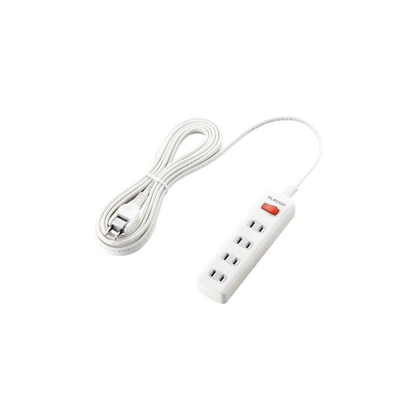 ELECOM エレコム 一括スイッチ付 雷ガードタップ T-K3A-2450WH【×3セット】 【 セット販売 まとめ買い 割引 】 パソコン 電源タップ タップ