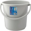 【20セット お徳用 業務用 まとめ買い お買い得 お徳用セット】 ポリバケツ / 清掃用品 【13SB 本体】 ライトグレー 丸型 『ベルク』 〔家庭用品 掃...