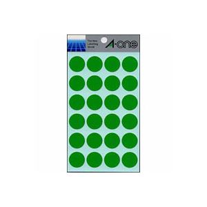 エーワン カラーラベル 丸型20mm径 07043 緑 1P14シート （336片）入 【×10セット】 【お徳用 まとめ買..