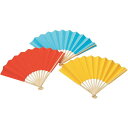 アーテック カラー扇子 / せんす 柄:竹 ブルー (青) 【×40セット】 【お徳用 まとめ買い お買い得 業務用 割引 セット販売】