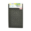 玄関マット / ドアマット 【屋外】 45cm×75cm グレー ソフテップマット リッチアイロン(3)