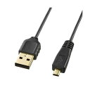 【まとめ買い セット販売】 サンワサプライ 極細ミニUSBケーブル(ミニBタイプ) KU-SLAMB810【×5セット】(2)