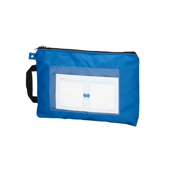 メールバッグ A4短辺取っ手付 CR-ME04-BL ブルー 1個入 【×3セット】 【お徳用 まとめ買い お買い得 業務用 割引 セット販売】 日用品雑貨・文房具・手芸 文房具・事務用品 文具 オフィス用品 文房具 事務用品