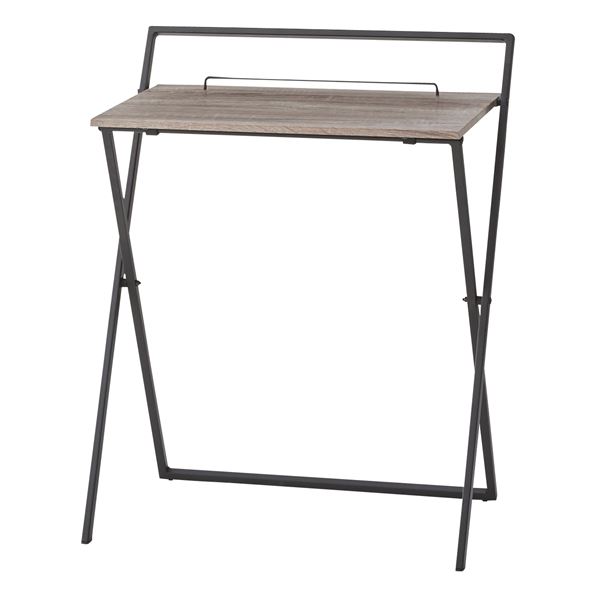 楽天開店10周年 SETAGAYA INTERIORパソコンデスク ワークデスク 幅64cm ブラック スチールフレーム 木目調 フォールディングデスク リビング 在宅ワーク ゲーム インテリア 家具 机 デスク デスクターナ