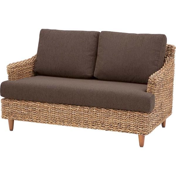 ソファー 2人掛け 幅120cm アバカ 木製フレーム 肘付き 脚付き 完成品 クラール リビング  ...