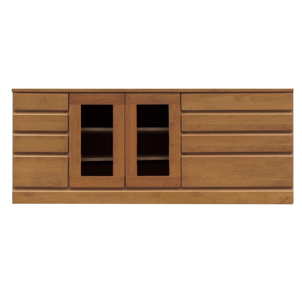 ローボード テレビ台 4段 約幅150cm ブラウン 木製 扉収納付き 日本製 リビング ダイニング 完成品 開梱設置 インテリア 家具 ローボード テレビ台 テレビボード