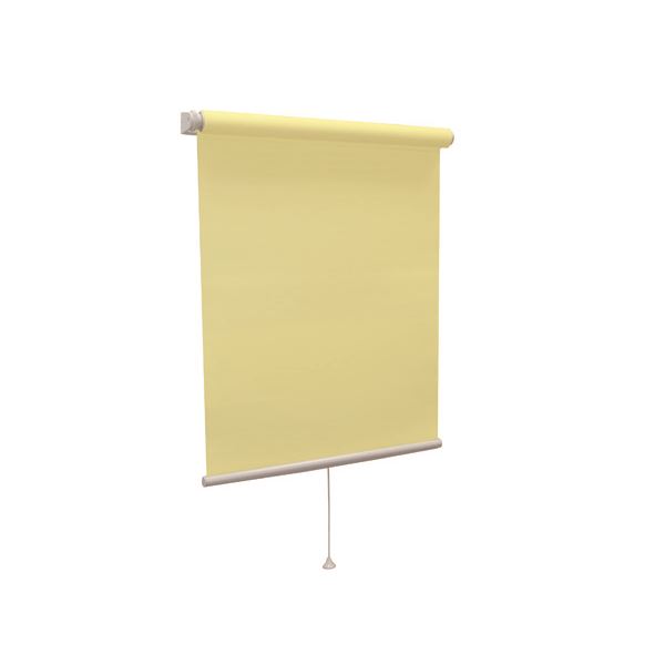 モダン ロールスクリーン 【無地ウォッシャブル 135cm×220cm イエロー】 日本製 巻取りスピード調整機能付き 『ティオリオ』 インテリア ブラインド ロールスクリーン