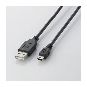 ELECOM エレコム USB2.0ケーブル （mini-Bタイプ） U2C-M30BK 【×5セット】 【お徳用 まとめ買い お買い得 業務用 割引 セット販売】