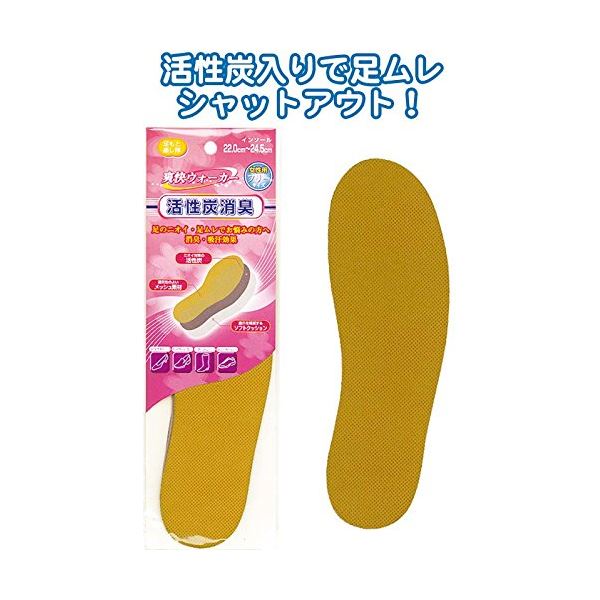 活性炭消臭！ソフトクッションメッシュインソール女性用 【12個セット】 40-644