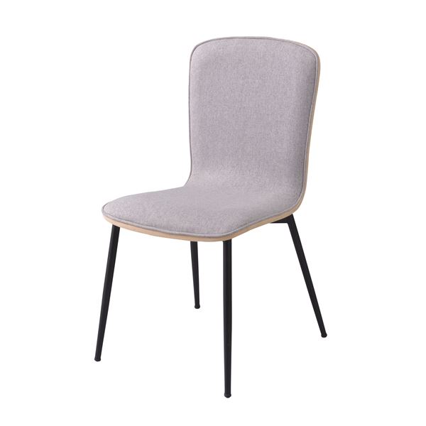 ダイニングチェア パーソナルチェア 幅43cm ブラウン 2脚セット スチール クッション コットン メイソン 組立品 リビング インテリア ..