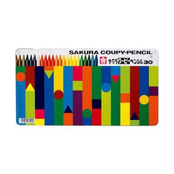 【お徳用セット まとめ買い 割安 セット販売】 サクラクレパス クーピーペンシル30色（各色 1本）缶入 FY30 1缶【×5セット】