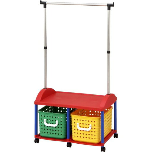 【 キッズ家具 子供部屋 】 子供用 ハンガーラック / 衣類収納 【2W型】 66×44.5×125cm 日本製 キャスター付き ステンレス巻きパイプ 〔リビング〕 【 キッズ家具 子供部屋 】 子供用 ハンガーラック / 衣類収納 【2W型】 66×44.5×125cm 日本製 キャスター付き ステンレス巻きパイプ 〔リビング〕