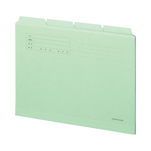TANOSEE 【お徳用セット】 TANOSEE カットフォルダー4山 A4 グリーン 1組 （4冊） 【×30セット】 【お徳用 まとめ買い お買い得 業務用 割引 セット販売】 文房具・事務用品 文具 オフィス用品 文房具 事務用品 ファイル・バインダー ファイル