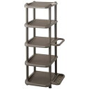 【8個セット お徳用 まとめ買い お買い得 お徳用セット】 シューズラック / 下駄箱 5段 【ブラウン 幅335mm】 日本製 省スペース仕様 Like-it 『吉川国工業所』 【お徳用 まとめ買い お買い得 業務用 割引 セット販売】