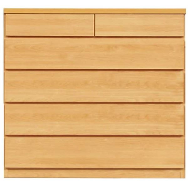 頑丈薄型チェスト / 収納棚【5段 幅90cm ナチュラル木目調】 奥行30cm 日本製 『ウスピッタ』【完成品..