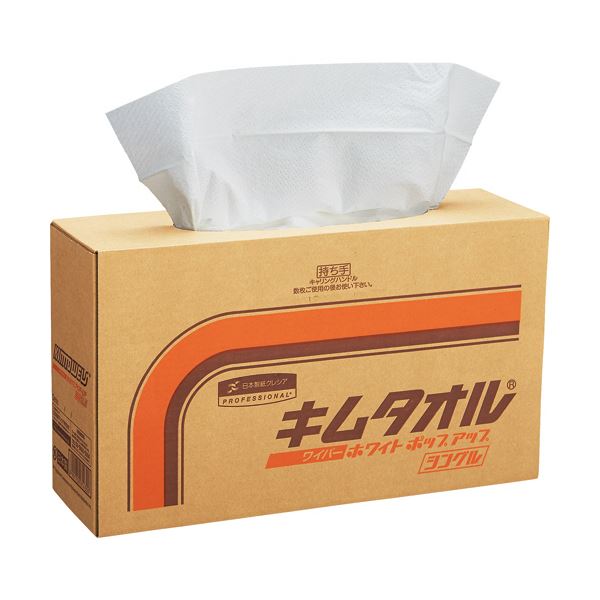 日本製紙クレシア キムタオル ホワイト ポップアップ シングル 61430 1セット （600枚：150枚×4箱） 【×3セット】 【お徳用 まとめ買い 割引 セット販売】 （ 掃除用品 文房具・事務用品 生活雑貨 オフィス用品 日用品雑貨 日用消耗品 文房具 お掃除 ）