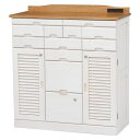 桐製 FAX台 / 電話台 【ナチュラル / ホワイト 幅76×奥行32×高さ83cm】 木製 引き出し付き 〔リビング ダイニング 廊下 玄関〕 (メーカー名...