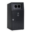 ゴミ箱 〔 あきかん用 アーバングレー 〕 67L 丸穴 スチール製 テラモト ニートST ダストボックス ( 掃除用品 事務用品 清掃 オフィス用品 日用品雑貨 ゴミ箱 ダストボックス お掃除 )