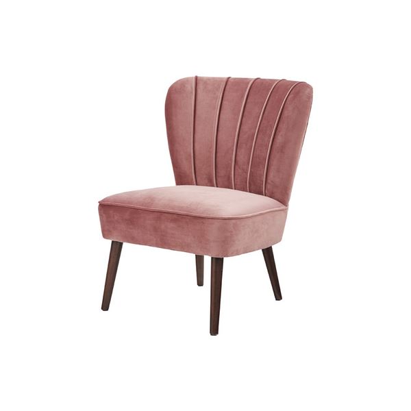 パーソナルチェア リビングチェア 幅62.5cm ピンク 木製 ビューグ リビング ダイニング インテリア家具 店舗 ショップ インテリア 家具 ソファ
